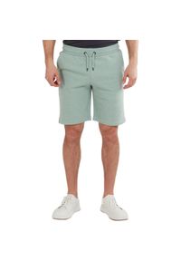 FUNDANGO - Spodenki fitness męskie Fundango Delon Sweatshort. Kolor: niebieski. Materiał: poliester, bawełna. Wzór: haft. Sport: fitness