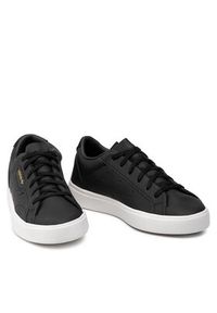Adidas - adidas Buty Sleek W CG6193 Czarny. Kolor: czarny. Materiał: skóra #2