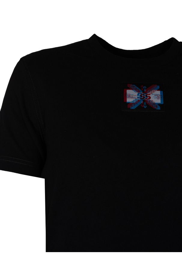 Diesel T-Shirt "Diegor" | A06537-0EFAN | Mężczyzna | Czarny. Kolor: czarny. Materiał: bawełna. Długość: długie. Wzór: nadruk, jednolity. Sezon: lato. Styl: elegancki