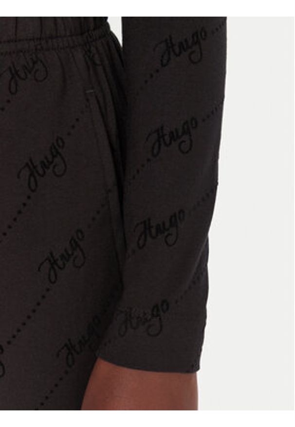 Hugo - HUGO Body Lokky 50549795 Czarny Regular Fit. Kolor: czarny. Materiał: bawełna