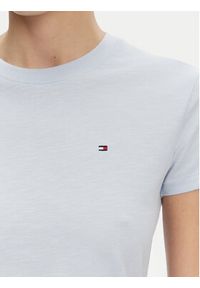 TOMMY HILFIGER - Tommy Hilfiger T-Shirt Slub WW0WW44433 Błękitny Slim Fit. Kolor: niebieski. Materiał: bawełna #2