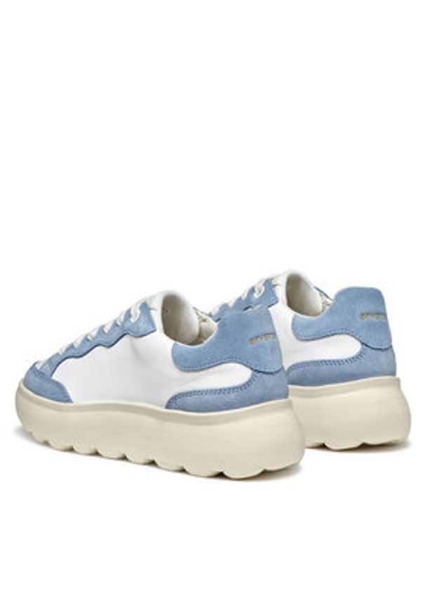 Geox Sneakersy D Spherica Ec4.1 D55TCA 08522 C0270 Biały. Kolor: biały. Materiał: skóra