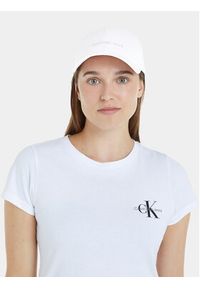 Calvin Klein Jeans Czapka z daszkiem Institutional Cap K60K608849 Biały. Kolor: biały. Materiał: materiał