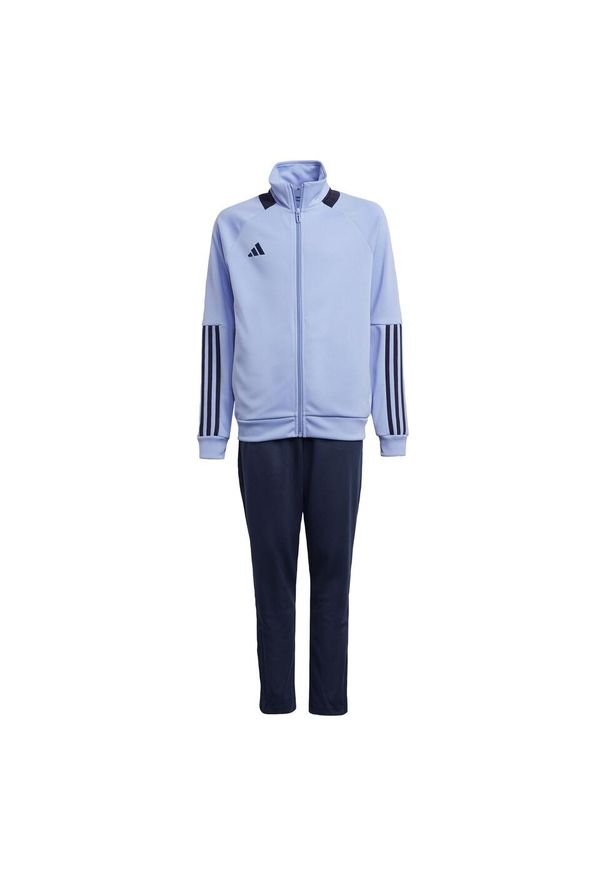 Adidas - Dres Sereno Kids. Kolor: niebieski. Materiał: dresówka