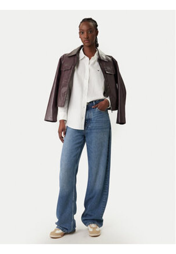 Tommy Jeans Koszula DW0DW22209 Biały Relaxed Fit. Kolor: biały. Materiał: len
