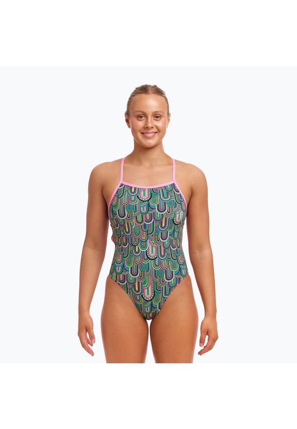 FUNKITA - Strój pływacki jednoczęściowy damski Funkita Tie Me Tight One Piece. Kolor: wielokolorowy
