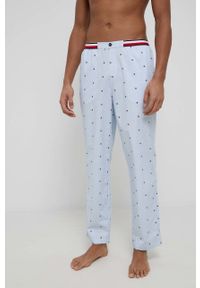 TOMMY HILFIGER - Tommy Hilfiger spodnie piżamowe bawełniane wzorzysta. Kolor: niebieski. Materiał: bawełna
