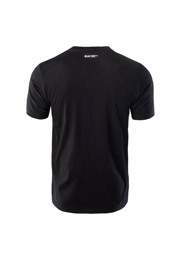 Hi-tec - T-shirt Męski Rakan. Kolor: czarny. Sport: turystyka piesza