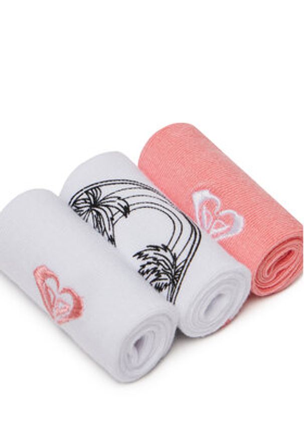 Roxy Zestaw 3 par wysokich skarpet damskich AS_ROXY_05W_SS25 (3-PACK) Różowy. Kolor: różowy. Materiał: materiał, bawełna