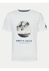 North Sails T-Shirt 693002 Biały Comfort Fit. Kolor: biały. Materiał: bawełna