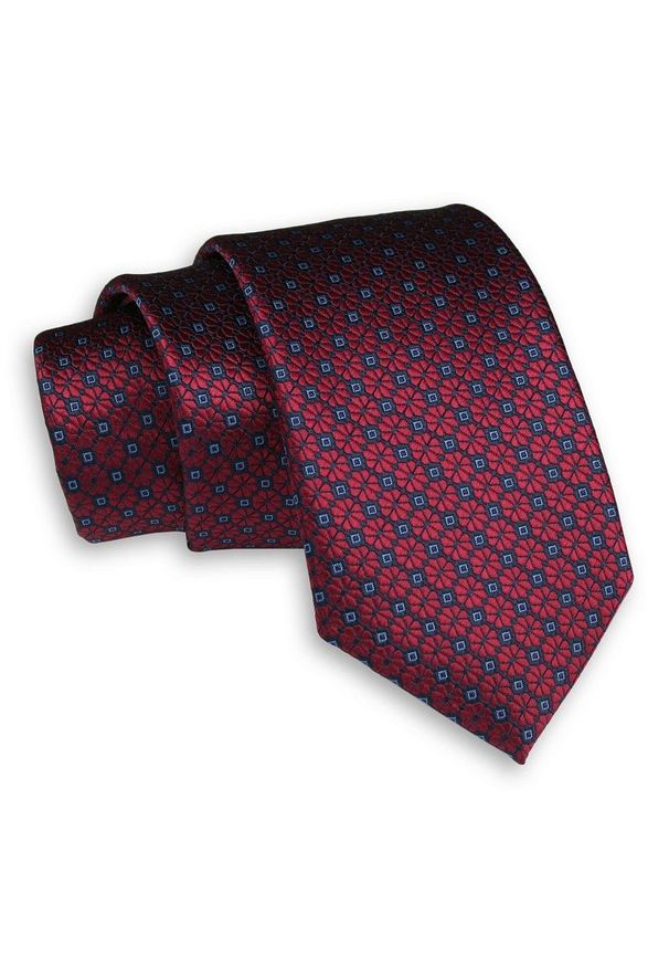 Niebieski krawat Alties w kwiaty, elegancki