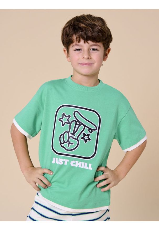 Sinsay - Koszulka - green spruce