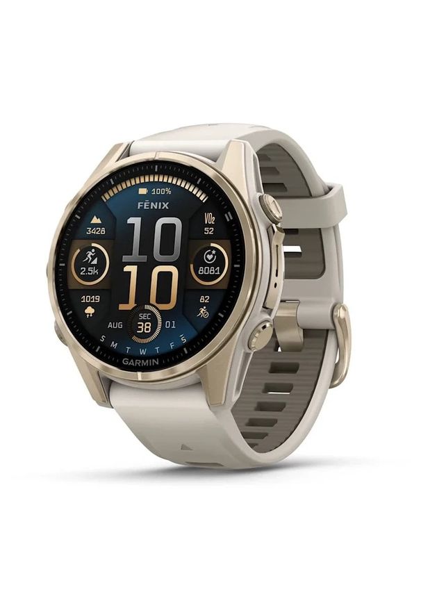 GARMIN - Zegarek sportowy Garmin Fenix 8 AMOLED Beżowy (010-02903-11). Kolor: beżowy. Styl: sportowy
