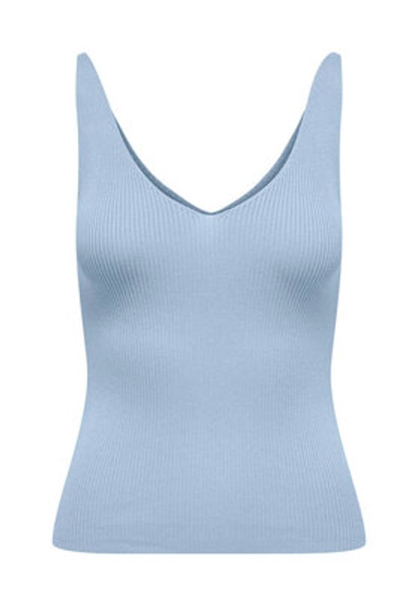 JDY Top Nanna 15180497 Błękitny Slim Fit. Kolor: niebieski. Materiał: wiskoza