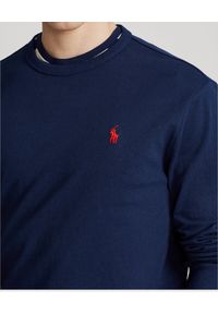 Ralph Lauren - RALPH LAUREN - Granatowa koszulka z długim rękawem. Typ kołnierza: polo. Kolor: niebieski. Materiał: bawełna. Długość rękawa: długi rękaw. Długość: długie. Wzór: haft #3