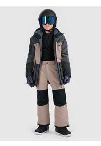 4f - 4F Kurtka snowboardowa membrana 10000 dziecięca - brązowa 158 (12-13 lat). Kolor: brązowy. Materiał: materiał, poliester. Sezon: lato