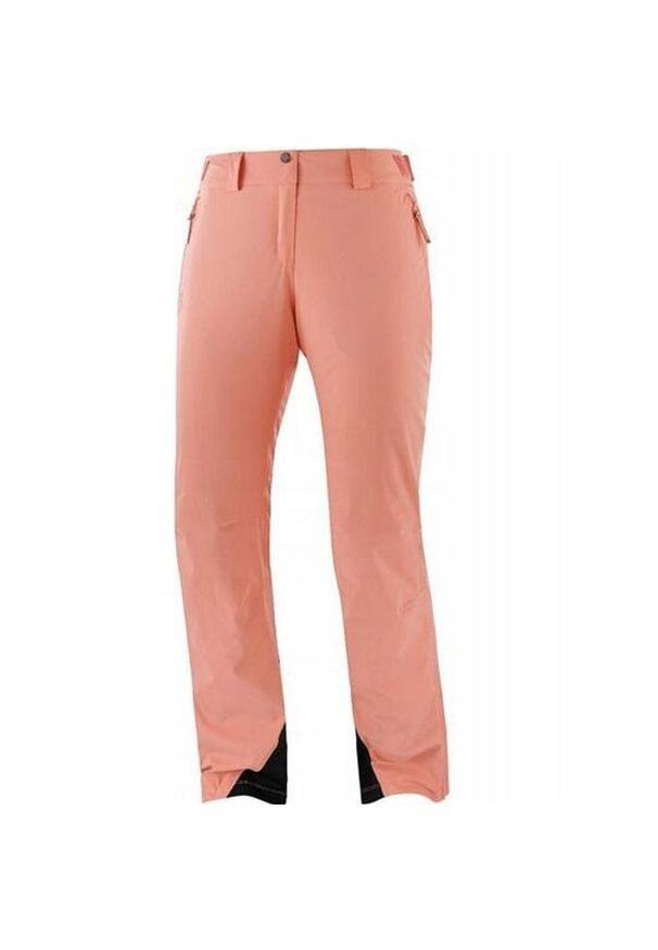 salomon - Spodnie zimowe na narty i snowboard damskie Salomon THE BRILLIANT. Kolor: różowy, wielokolorowy, pomarańczowy. Materiał: poliamid, materiał, elastan. Sezon: zima. Sport: narciarstwo, snowboard