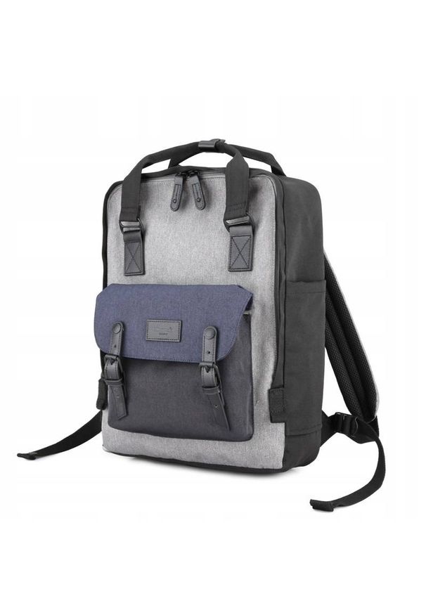 Plecak miejski Himawari 1010 szary. Kolor: szary. Materiał: tkanina, poliester. Styl: elegancki, casual