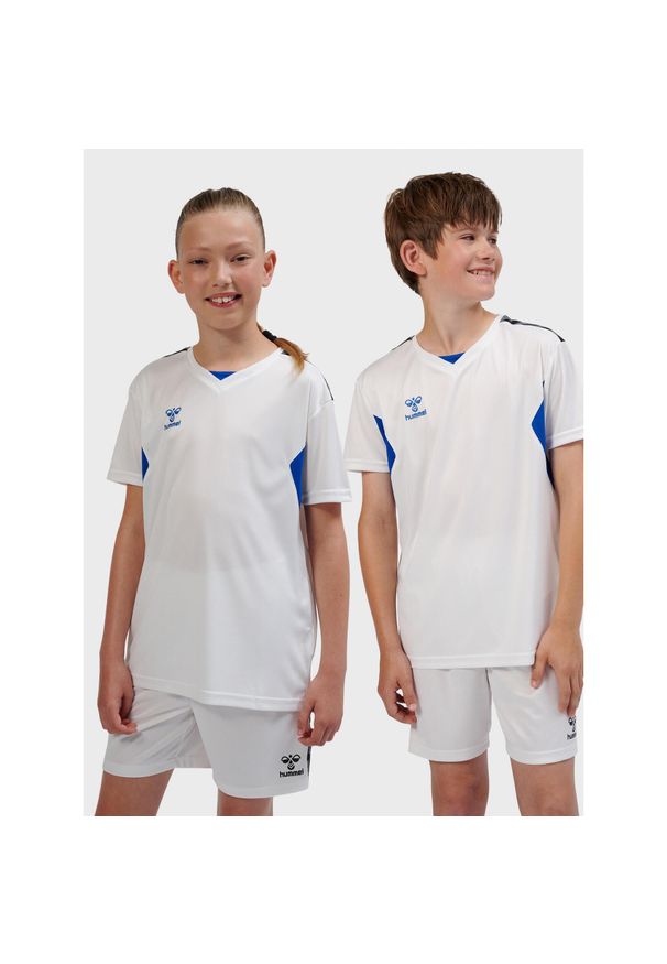 Koszulka dla dzieci Hummel Authentic. Kolor: wielokolorowy, niebieski, biały. Materiał: poliester. Sport: piłka nożna