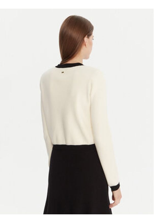 Gaudi Kardigan 521FD53038 Écru Regular Fit. Materiał: wiskoza