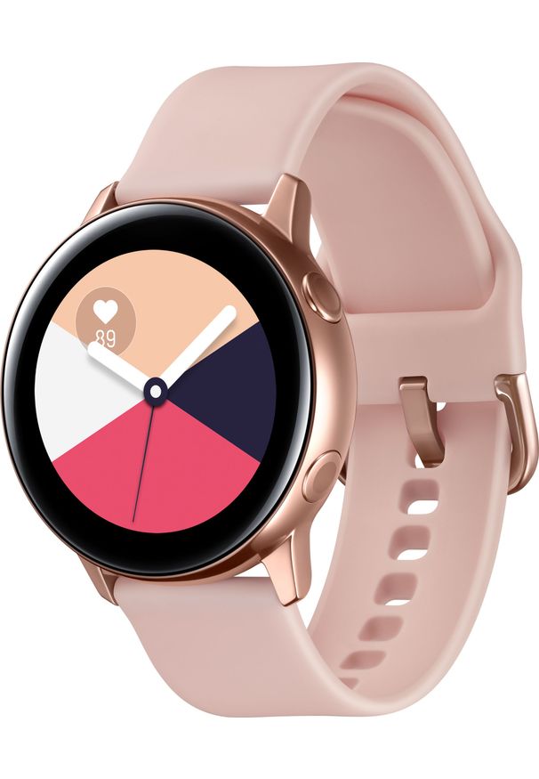 SAMSUNG - Smartwatch Samsung Galaxy Watch Active Różowe złoto (SM-R500NZDAXEO). Rodzaj zegarka: smartwatch. Kolor: różowy, złoty, wielokolorowy