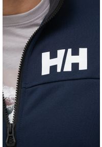 Helly Hansen bluza sportowa męska kolor granatowy z nadrukiem. Kolor: niebieski. Materiał: polar, materiał. Wzór: nadruk. Styl: sportowy #2