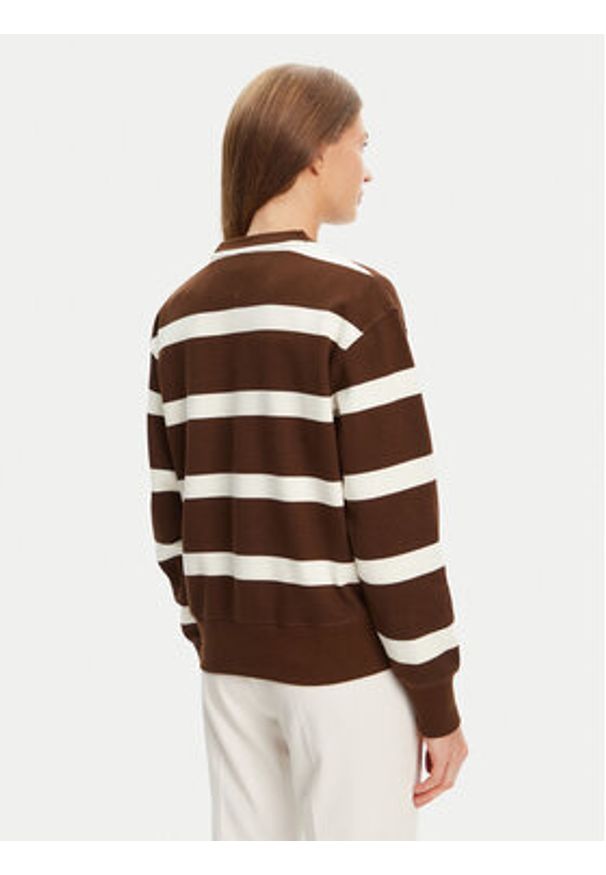 TOMMY HILFIGER - Tommy Hilfiger Bluza Script WW0WW45743 Brązowy Regular Fit. Kolor: brązowy. Materiał: bawełna