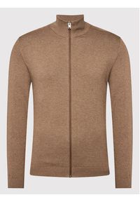 Selected Homme Kardigan Berg 16074688 Brązowy Regular Fit. Kolor: brązowy. Materiał: bawełna #4