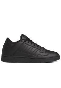 Adidas - Buty męskie adidas Sportswear Rapid Court Low JS2224 - czarne. Zapięcie: pasek. Kolor: czarny. Materiał: syntetyk, guma, skóra. Szerokość cholewki: normalna. Wzór: aplikacja #1