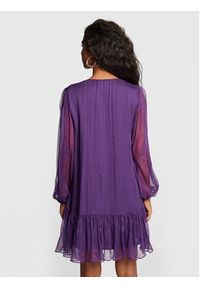 Nissa Sukienka koktajlowa RS13461 Fioletowy Regular Fit. Kolor: fioletowy. Materiał: jedwab. Styl: wizytowy #4