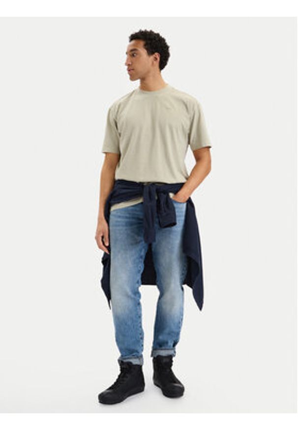 G-Star RAW - G-Star Raw T-Shirt Base D28588-E517 Beżowy Regular Fit. Kolor: beżowy. Materiał: bawełna