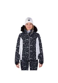 Kurtka narciarska Rossignol damska W Staci PR Puffy JKT czarna. Kolor: czarny. Sport: narciarstwo