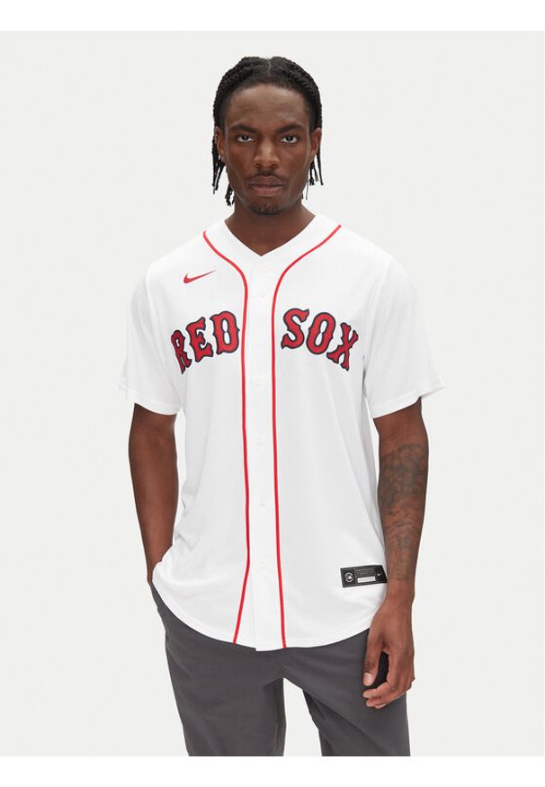 Nike Koszula T770-BQWH-BQ-XVH Biały Regular Fit. Kolor: biały. Materiał: syntetyk