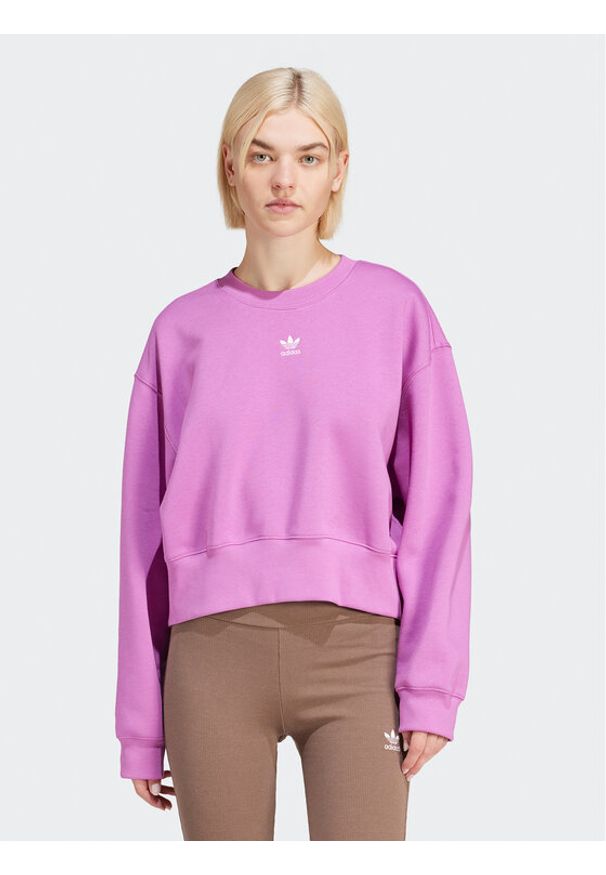 Adidas - adidas Bluza adicolor Essentials IR5975 Różowy Oversize. Kolor: różowy. Materiał: bawełna