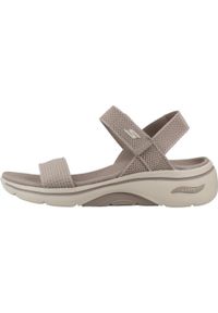 skechers - Sandały Skechers Go Walk Arch Fit 2.0, Kobiety. Kolor: brązowy. Materiał: tkanina
