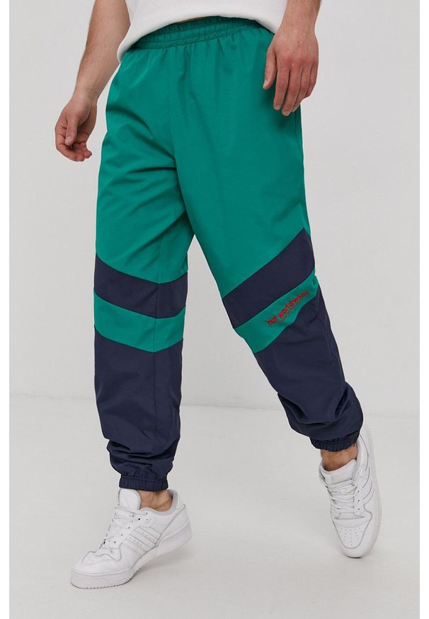HUF Spodnie męskie kolor zielony. Kolor: zielony. Materiał: tkanina