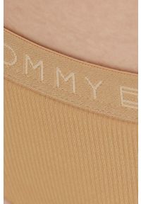TOMMY HILFIGER - Tommy Hilfiger figi kąpielowe kolor brązowy. Kolor: brązowy. Materiał: poliester #3