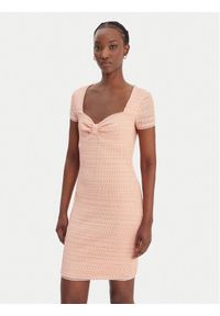 Guess Sukienka codzienna W6GK15 K2950 Pomarańczowy Slim Fit. Okazja: na co dzień. Kolor: pomarańczowy. Materiał: syntetyk. Typ sukienki: proste. Styl: casual #1