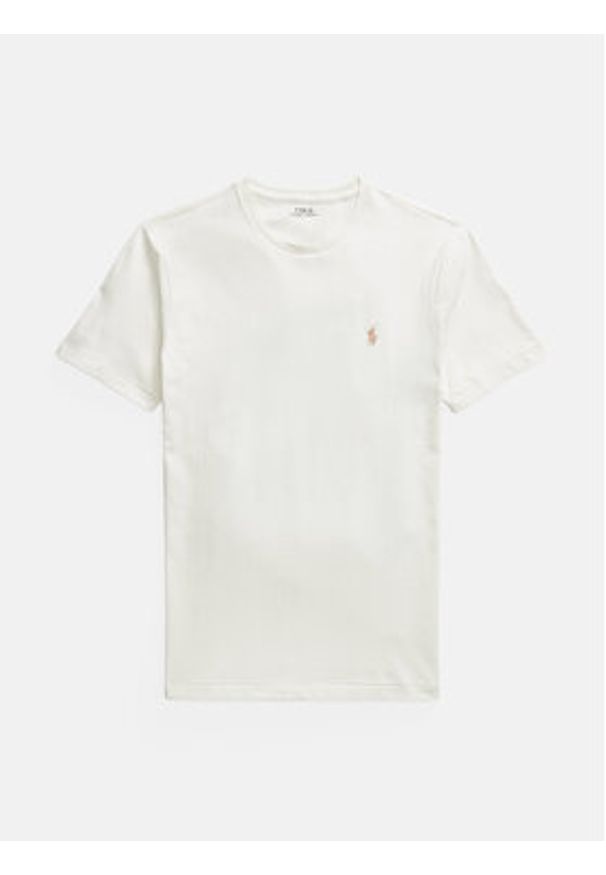 Polo Ralph Lauren T-Shirt 710671438350 Écru Custom Slim Fit. Typ kołnierza: polo. Materiał: bawełna