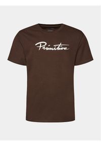 Primitive T-Shirt Nuevo PAPFA2309 Brązowy Regular Fit. Kolor: brązowy. Materiał: bawełna