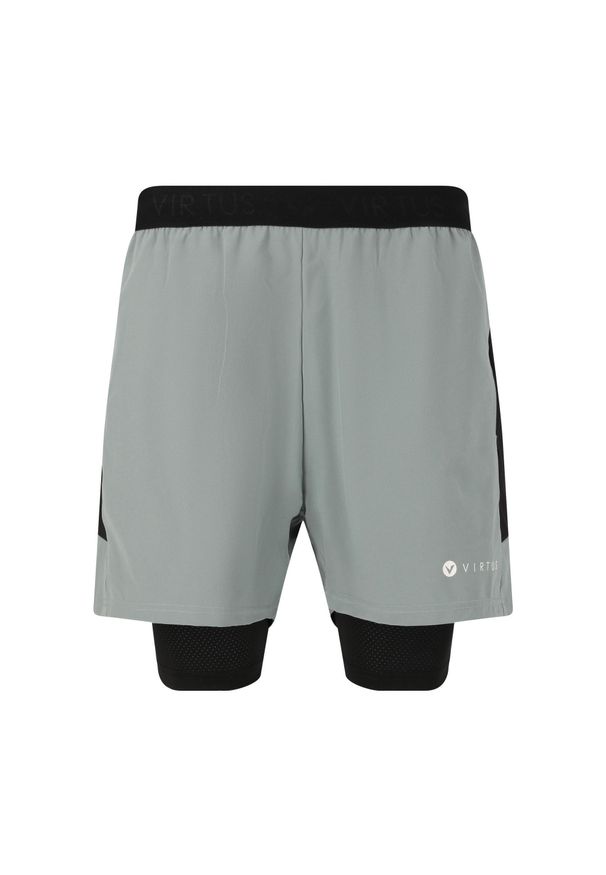 VIRTUS - Krótkie rozkładane 2 w 1 Virtus Dylan. Kolor: szary, czarny, wielokolorowy. Długość: krótkie. Sezon: lato