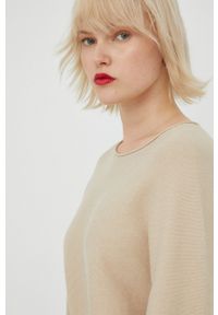 Drykorn sweter z domieszką kaszmiru damski kolor beżowy lekki. Kolor: beżowy. Materiał: kaszmir. Długość rękawa: długi rękaw. Długość: długie #2