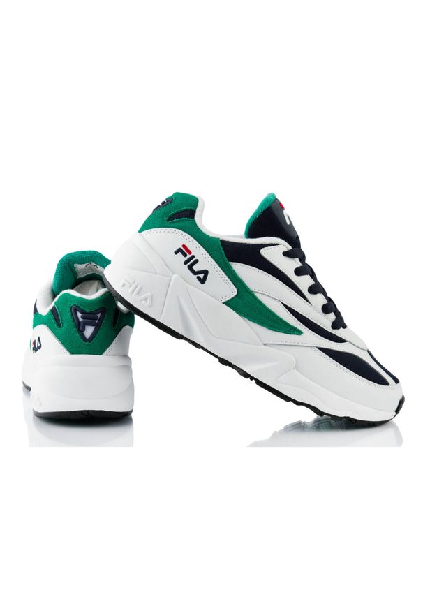 Buty do biegania damskie Fila V94M Low Wmn białe. Kolor: biały, wielokolorowy, niebieski, zielony