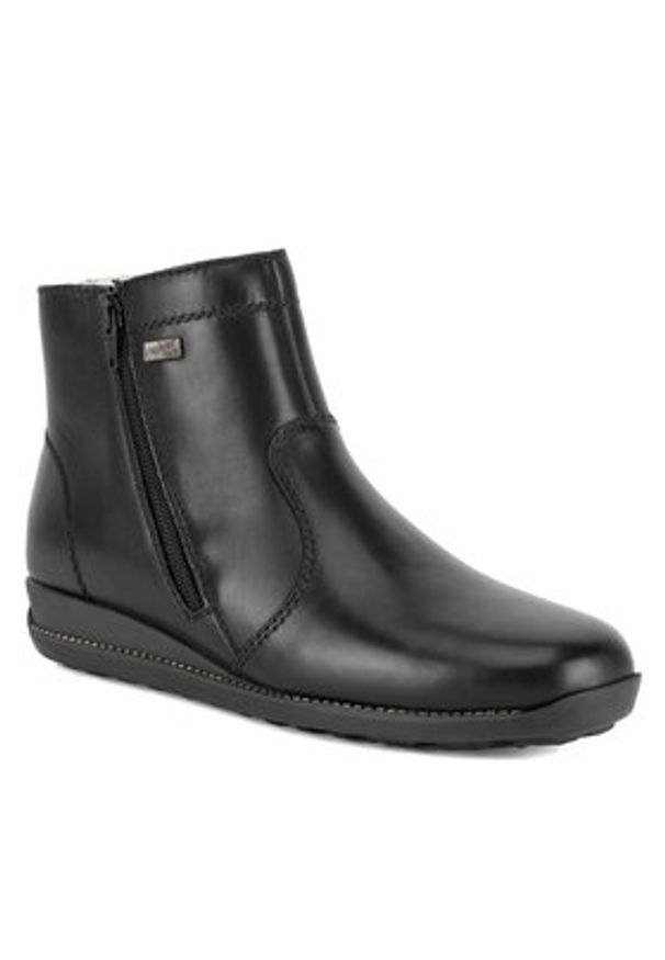 Rieker Botki 98252-01 Czarny. Kolor: czarny. Materiał: skóra