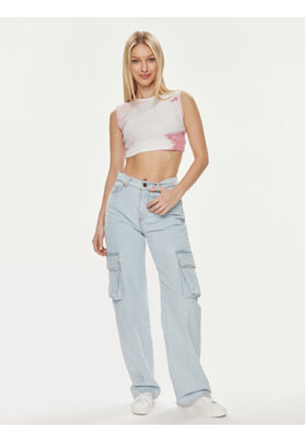Calvin Klein Jeans Top J20J223163 Kolorowy Slim Fit. Materiał: bawełna. Wzór: kolorowy