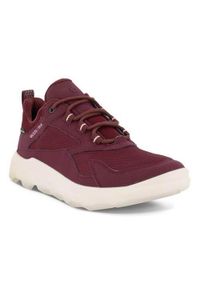 ecco - Buty do chodzenia damskie Ecco Mx Low Gtx. Kolor: czerwony. Materiał: materiał, skóra, syntetyk. Szerokość cholewki: normalna. Sport: turystyka piesza