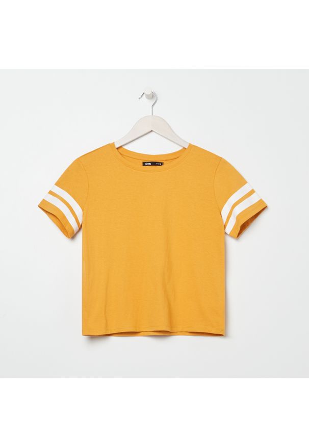Sinsay - Koszulka - Żółty. Kolor: żółty