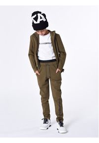 Karl Lagerfeld Kids Spodnie dresowe Z24164 S Khaki Regular Fit. Kolor: brązowy. Materiał: syntetyk #3