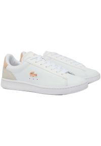 Buty sportowe trampki damskie Lacoste Carnaby. Kolor: biały, wielokolorowy, różowy #2
