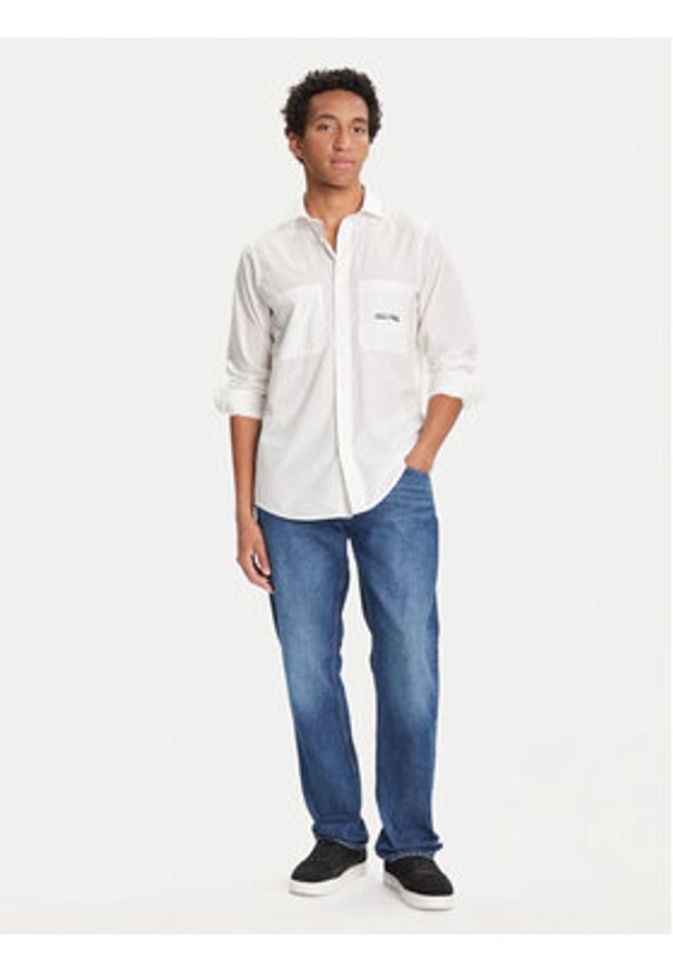 Armani Exchange Koszula XM000959 AF12994 U0009 Biały Regular Fit. Kolor: biały. Materiał: bawełna